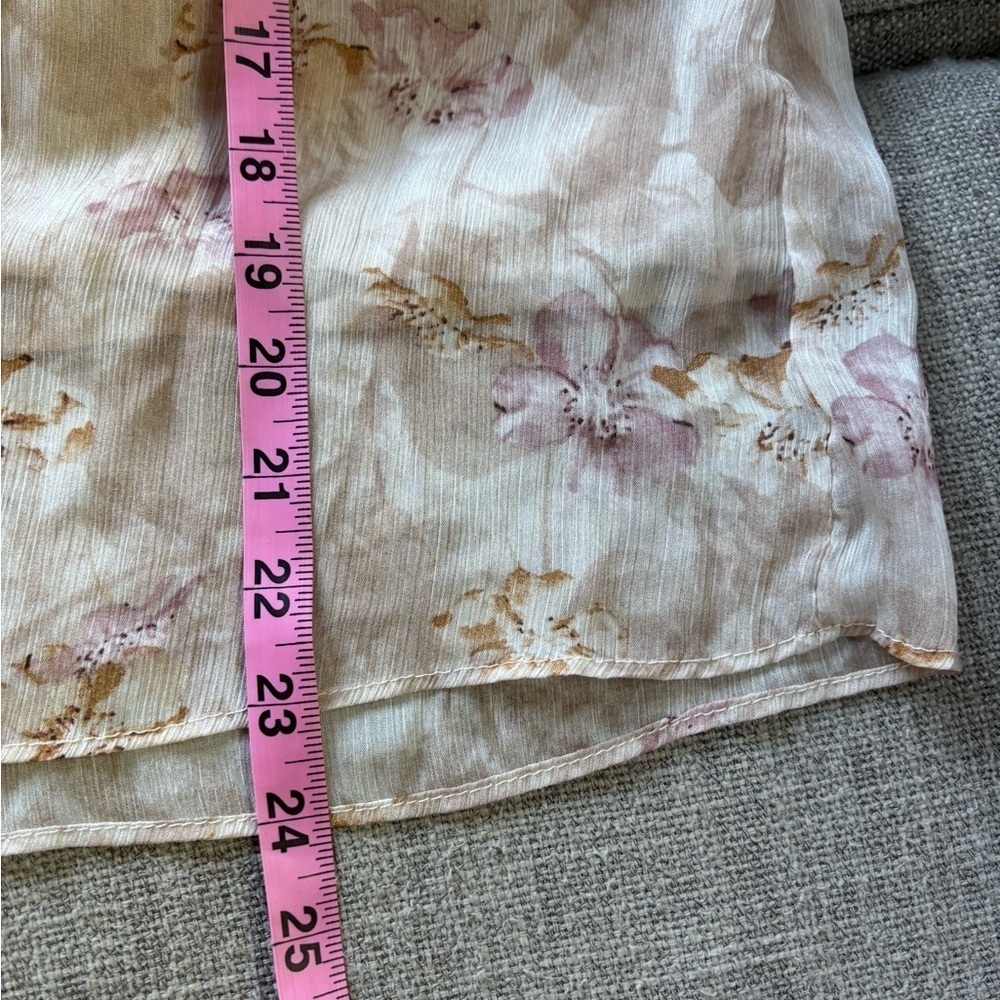 Bohme Jacquie the Label Floral Beige Women's Top Cottagecore Feminine Small - Picture 5 of 9